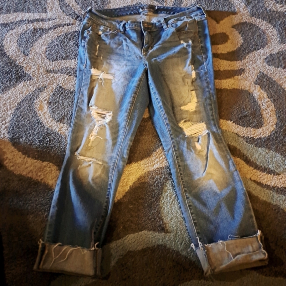 Torrid crop boyfriend vintage stretch